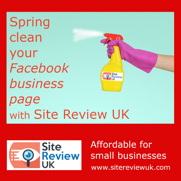 Latest news image. Site Review UK advert: Spring clean your Facebook business page with Site Review UK