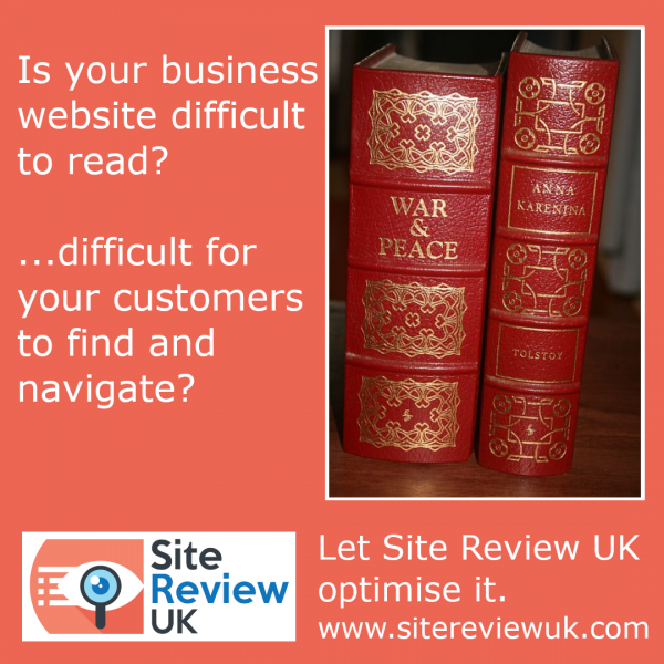 Latest news image. Site Review UK advert: Is your business website difficult to read/find/navigate? Let Site Review UK optimise it.