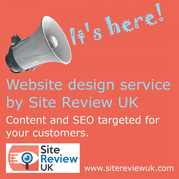 Latest news image. Site Review UK advert: New affordable website design service.