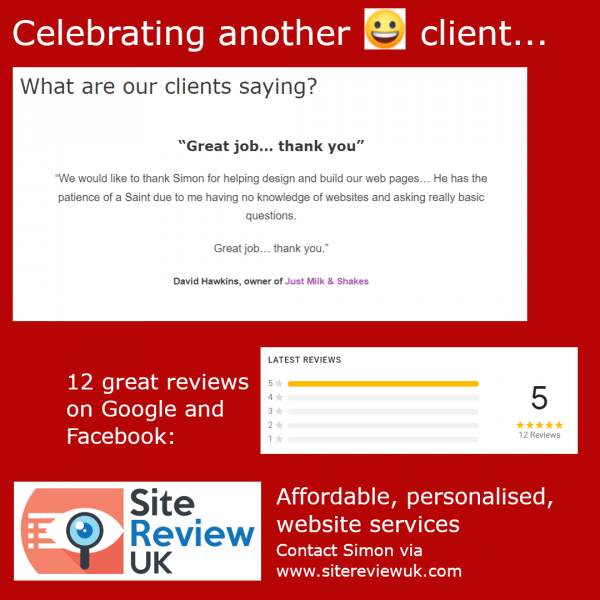 Latest news image. Site Review UK advert: New 5-star review