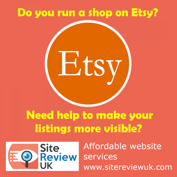 Latest news image. Site Review UK advert: Need help with your Etsy SEO?
