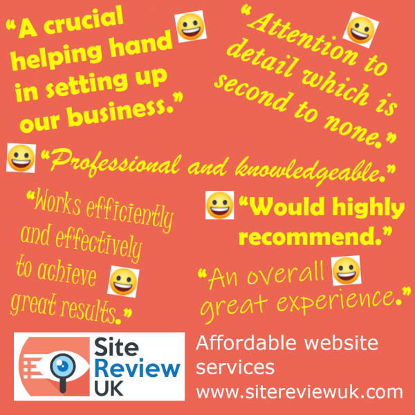Latest news image. Site Review UK advert: Great client feedback, no.1
