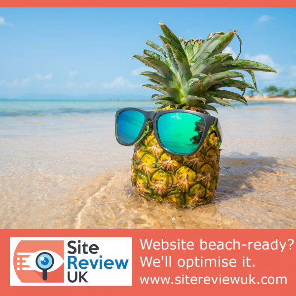 Latest news image. Site Review UK advert: Website beach-ready? We'll optimise it.