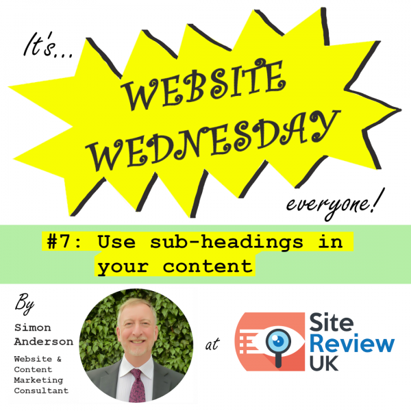 Latest news image. Site Review UK advert: Website Wednesday #7