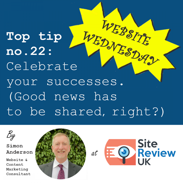 Latest news image. Site Review UK advert: Website Wednesday #22