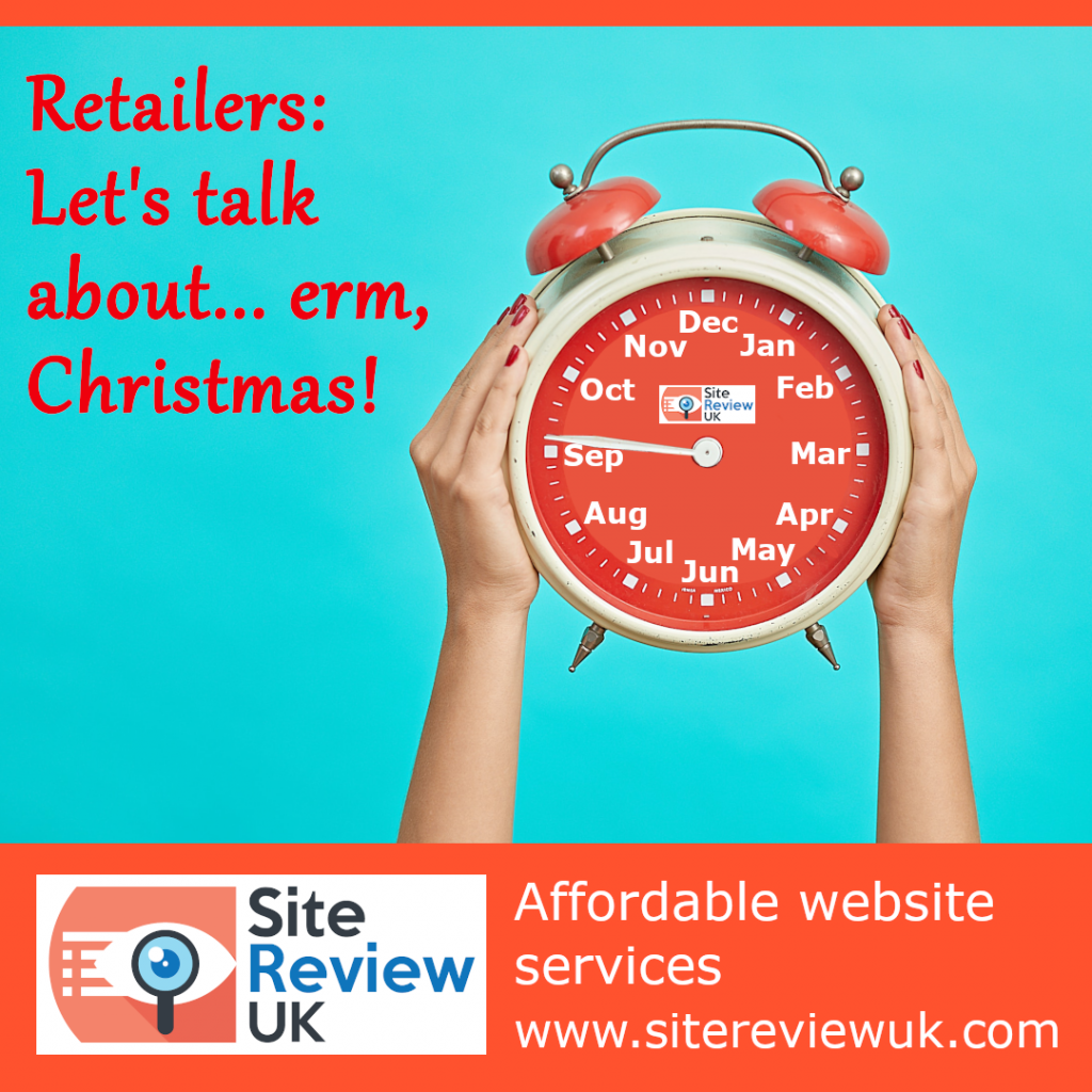 Latest news image. Site Review UK advert for retailers: Let's talk about... erm, Christmas