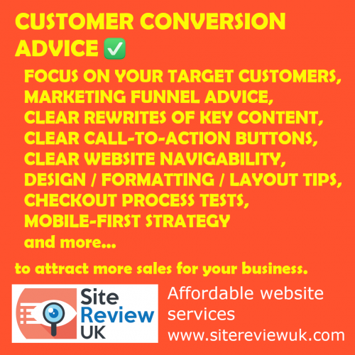 Latest news image. Site Review UK advert: Affordable customer conversion services.