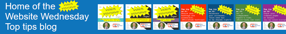 Site Review UK: Home of the Website Wednesday Top tips blog