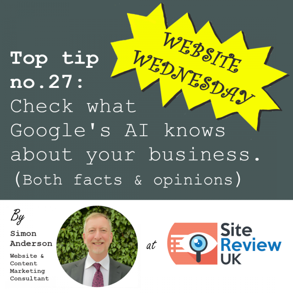 Latest news image. Site Review UK advert: Website Wednesday #27