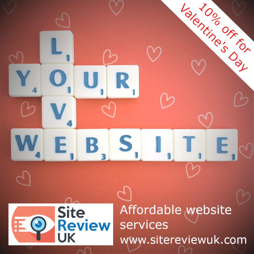Latest news image. Site Review UK advert: Love your website! Temporary discount.
