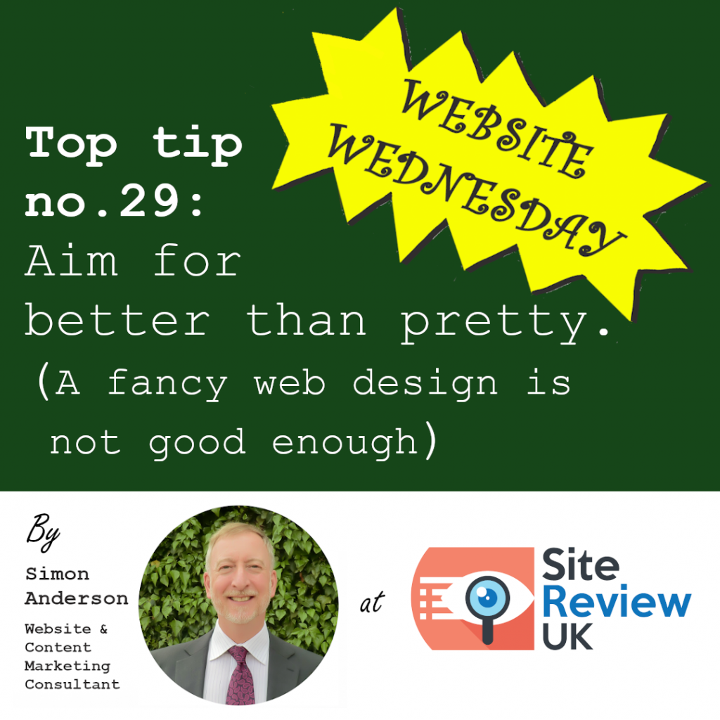 Latest news image. Site Review UK advert: Website Wednesday #29