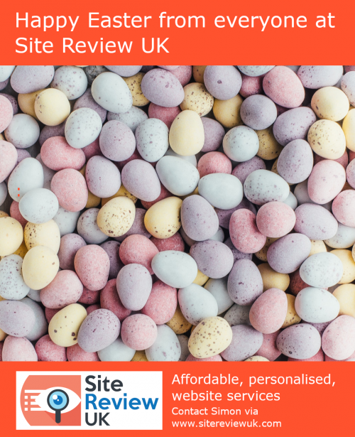 Latest news image. Site Review UK advert: Happy Easter from everyone at Site Review UK.