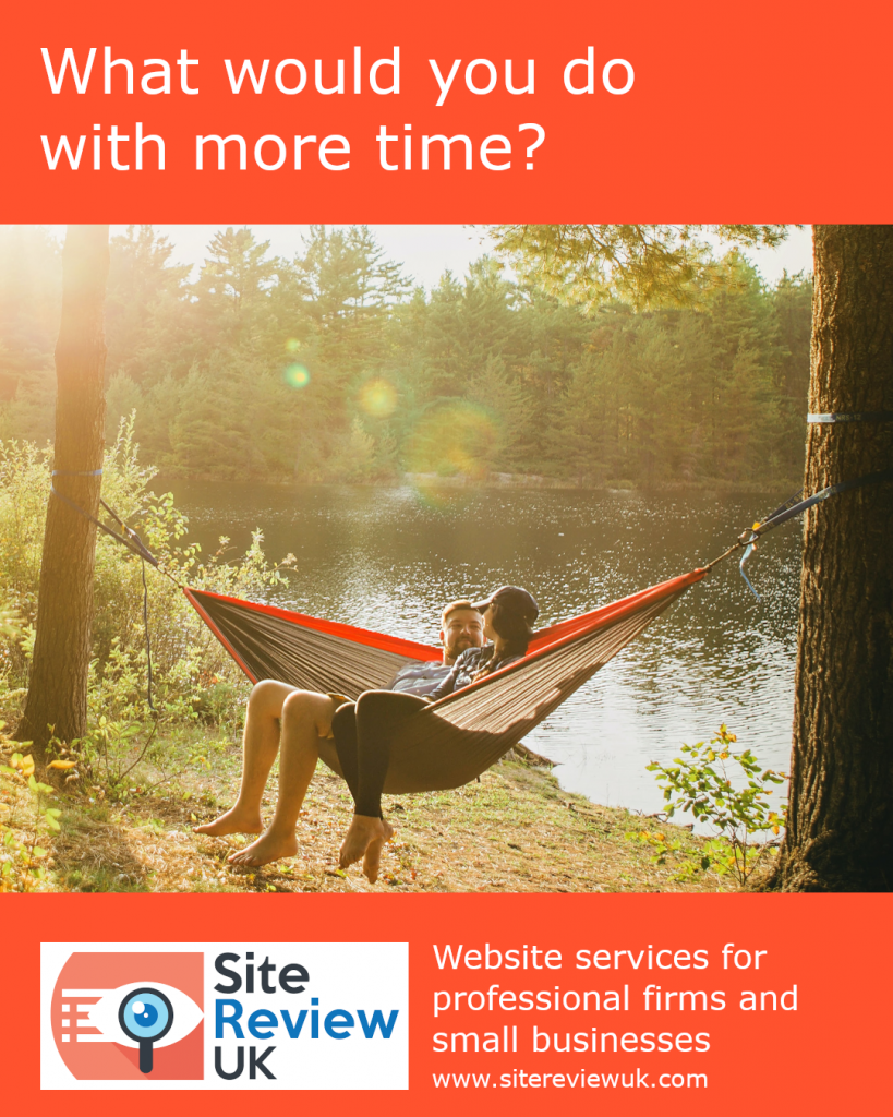 Latest news image. Site Review UK advert: What would you do with more time?