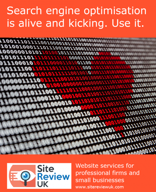 Latest news image. Site Review UK advert: SEO is alive and kicking. Use it.