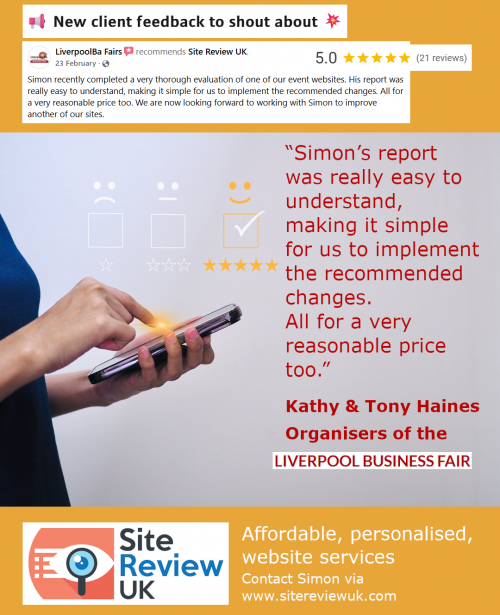 Latest news image. Site Review UK advert: Latest 5-star review #33
