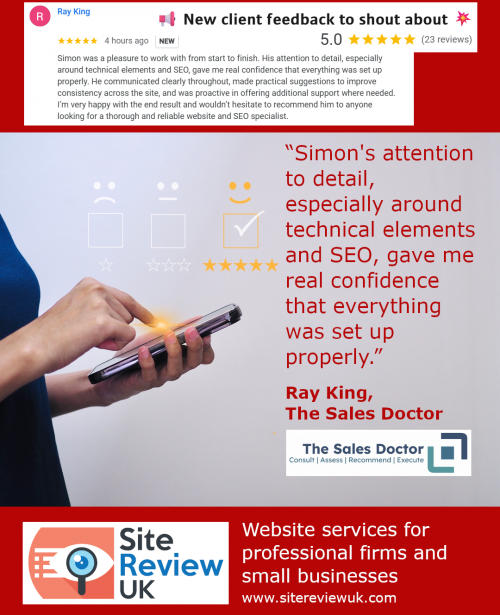 Latest news image. Site Review UK advert: Latest 5-star review #36