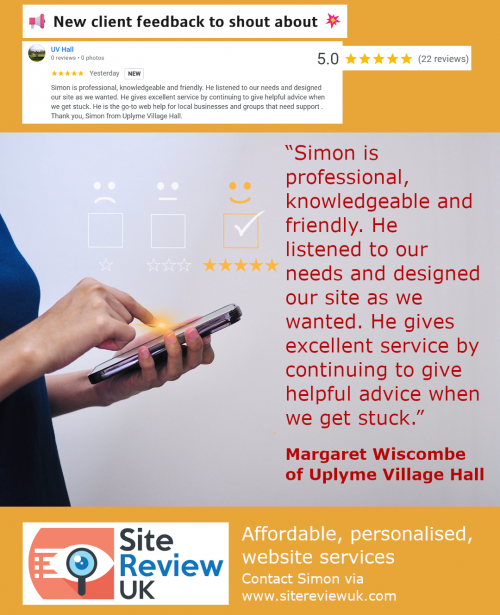 Latest news image. Site Review UK advert: Latest 5-star review #35