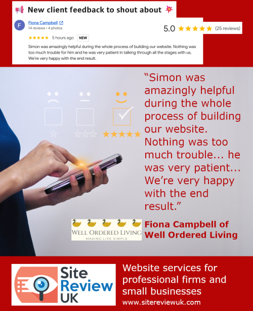 Latest news image. Site Review UK advert: Latest 5-star review #38