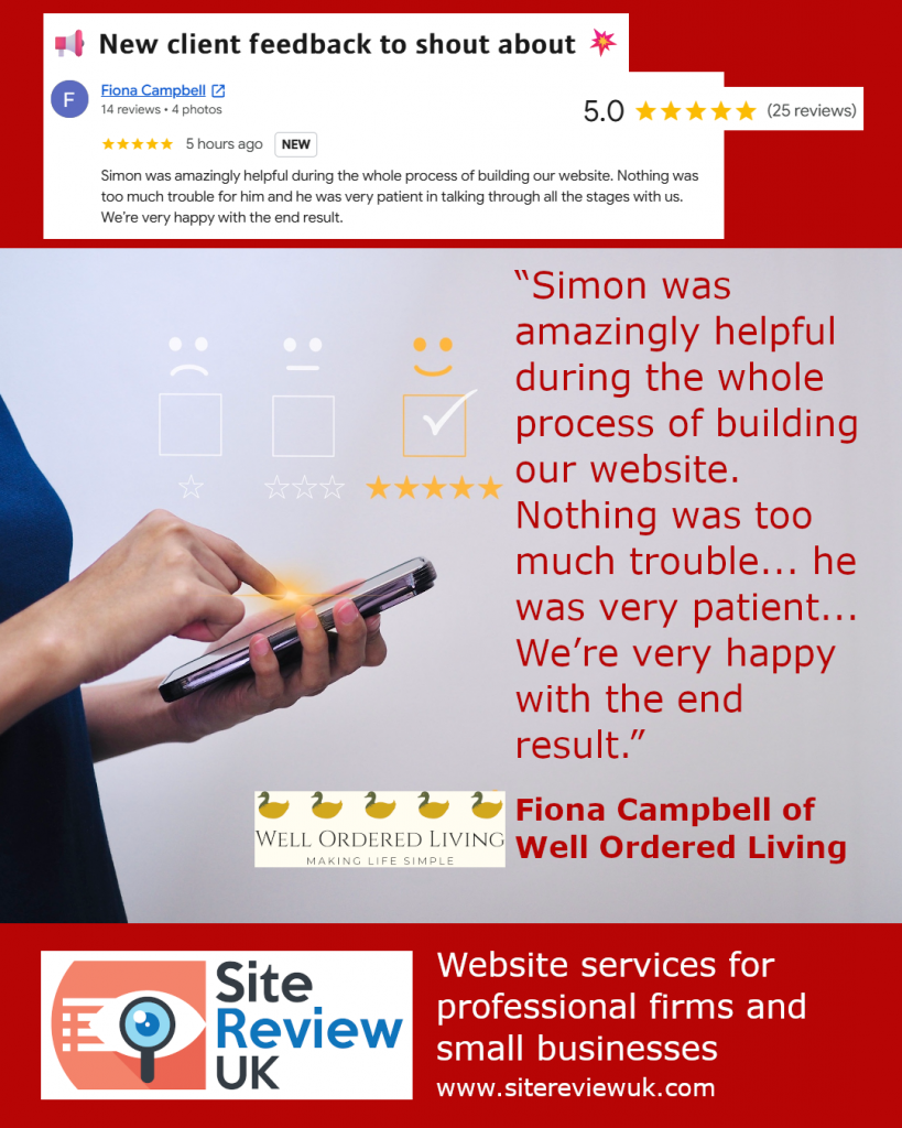 Latest news image. Site Review UK advert: Latest 5-star review #38
