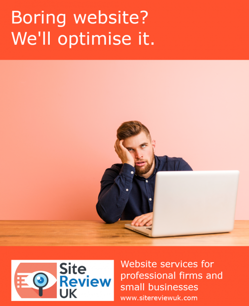 Latest news image. Site Review UK advert: Boring website? We'll optimise it.