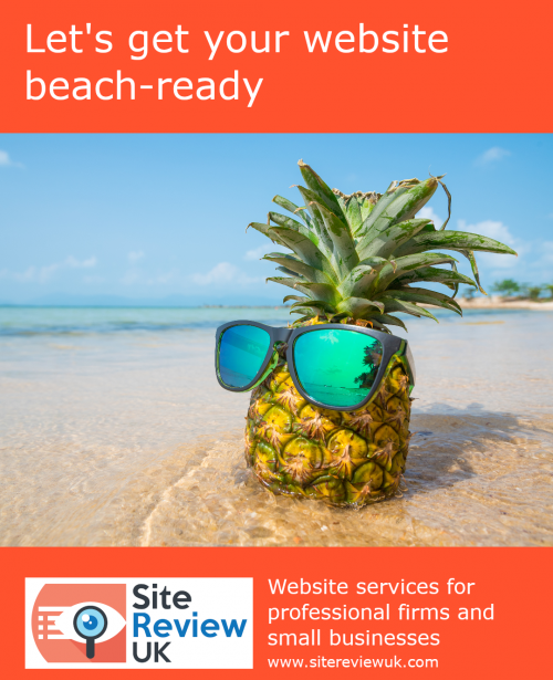 Latest news image. Site Review UK advert: Let's get your website beach-ready