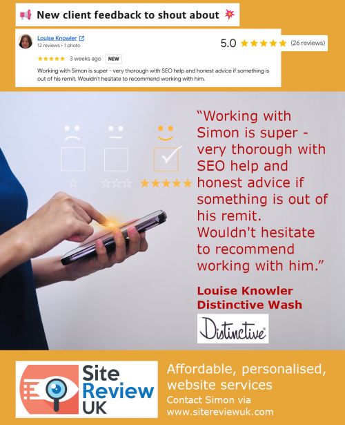 Latest news image. Site Review UK advert: Latest 5-star review #39
